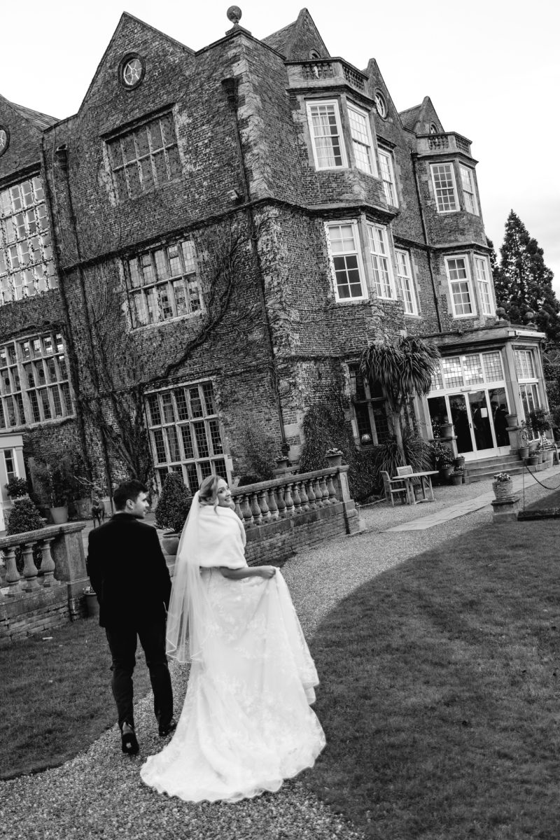 Sarah Bruce Photography Goldsborough Hall wedding photography Portrait- Looking back